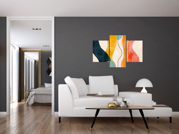 Slika - Minimalistična šarena ilustracija II. (90x60 cm)