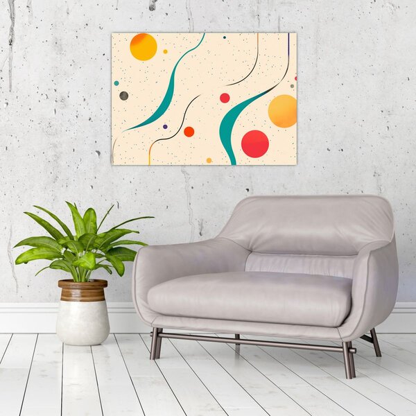 Slika - Minimalistična šarena ilustracija (70x50 cm)