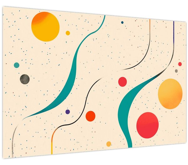 Slika - Minimalistična šarena ilustracija (90x60 cm)