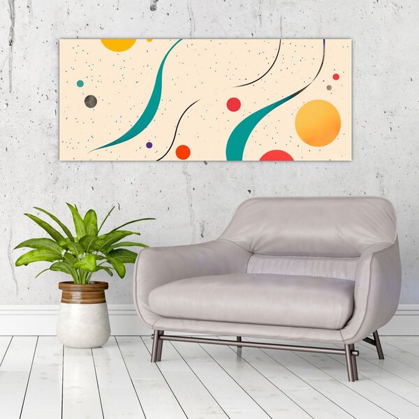 Slika - Minimalistična šarena ilustracija (120x50 cm)