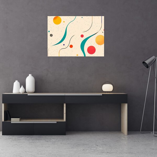 Slika - Minimalistična šarena ilustracija (70x50 cm)
