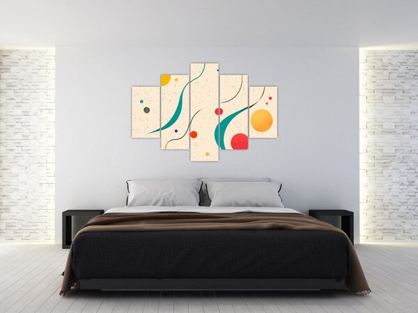 Slika - Minimalistična šarena ilustracija (150x105 cm)