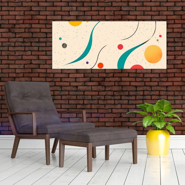 Slika - Minimalistična šarena ilustracija (120x50 cm)
