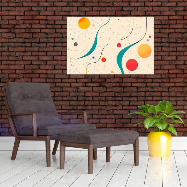 Slika - Minimalistična šarena ilustracija (90x60 cm)
