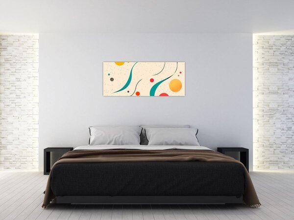 Slika - Minimalistična šarena ilustracija (120x50 cm)