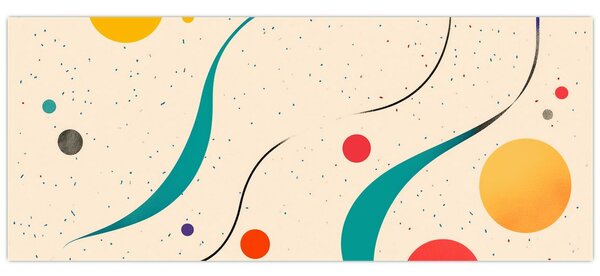 Slika - Minimalistična šarena ilustracija (120x50 cm)
