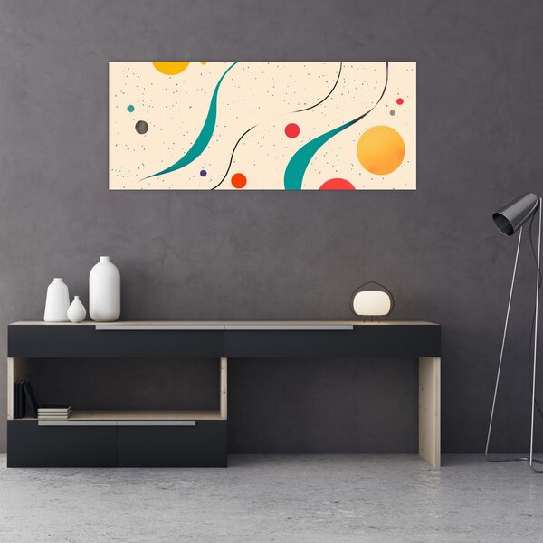 Slika - Minimalistična šarena ilustracija (120x50 cm)