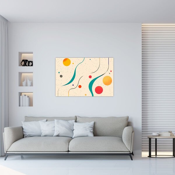 Slika - Minimalistična šarena ilustracija (90x60 cm)