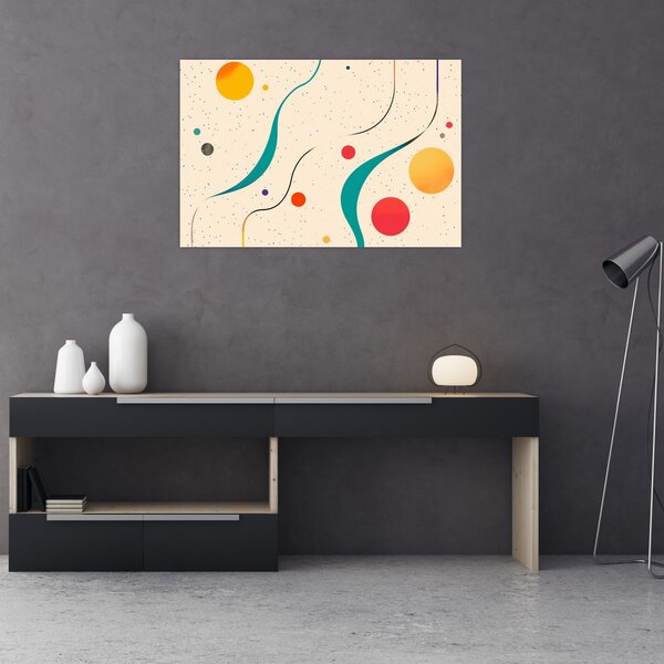 Slika - Minimalistična šarena ilustracija (90x60 cm)