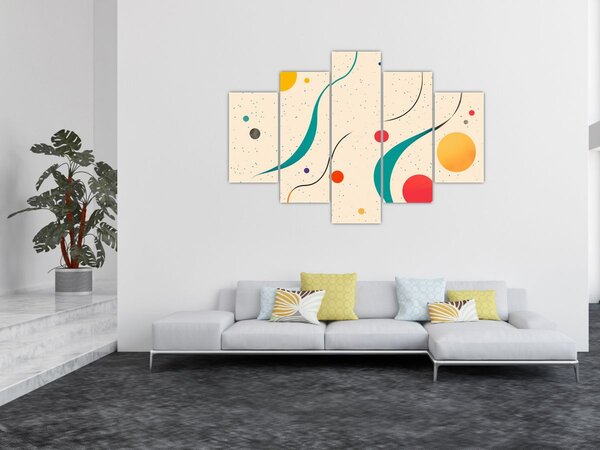 Slika - Minimalistična šarena ilustracija (150x105 cm)