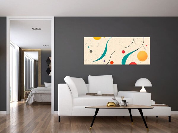 Slika - Minimalistična šarena ilustracija (120x50 cm)