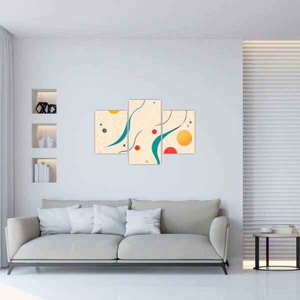 Slika - Minimalistična šarena ilustracija (90x60 cm)