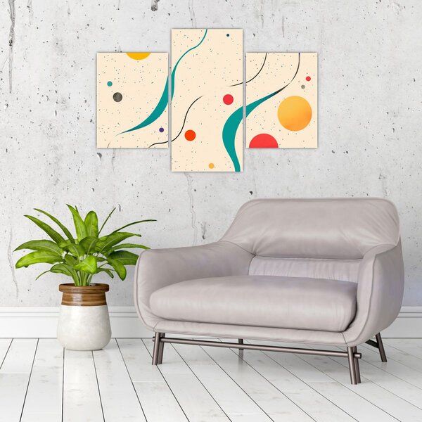 Slika - Minimalistična šarena ilustracija (90x60 cm)