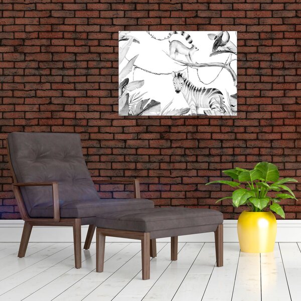 Slika - Akvarel džungla (70x50 cm)