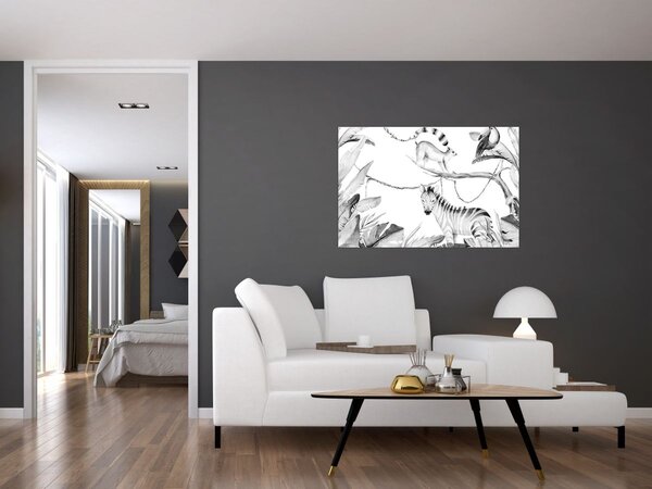 Slika - Akvarel džungla (90x60 cm)