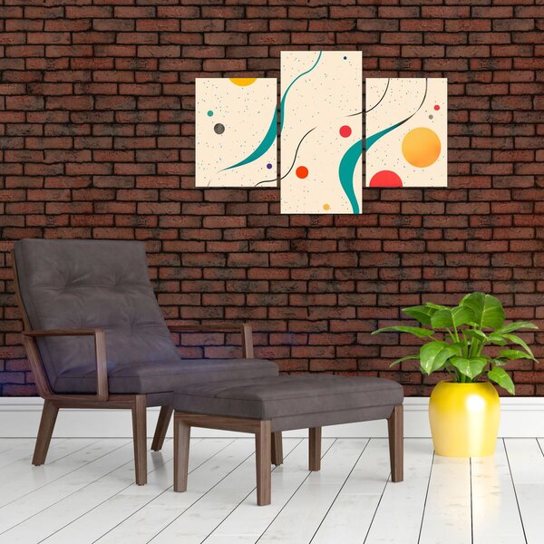 Slika - Minimalistična šarena ilustracija (90x60 cm)