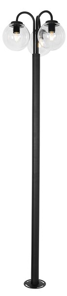Lampion crni s plastikom 200 cm 3-svjetla IP44 - Sfera