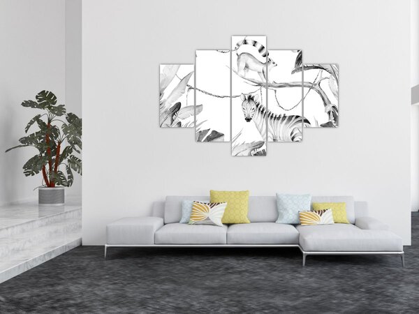 Slika - Akvarel džungla (150x105 cm)