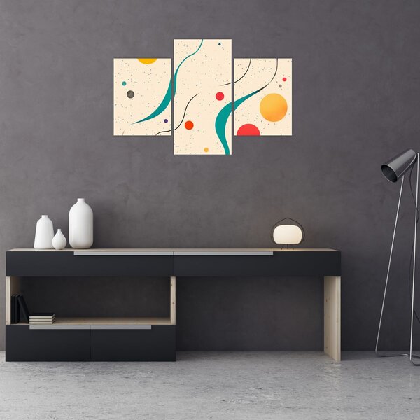 Slika - Minimalistična šarena ilustracija (90x60 cm)