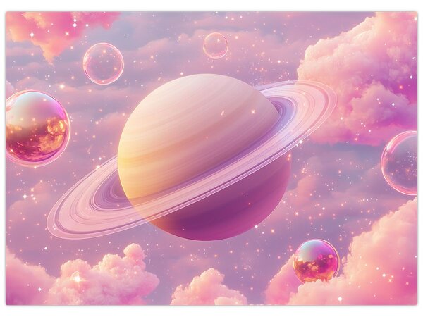 Slika - Ružičasti planet (70x50 cm)