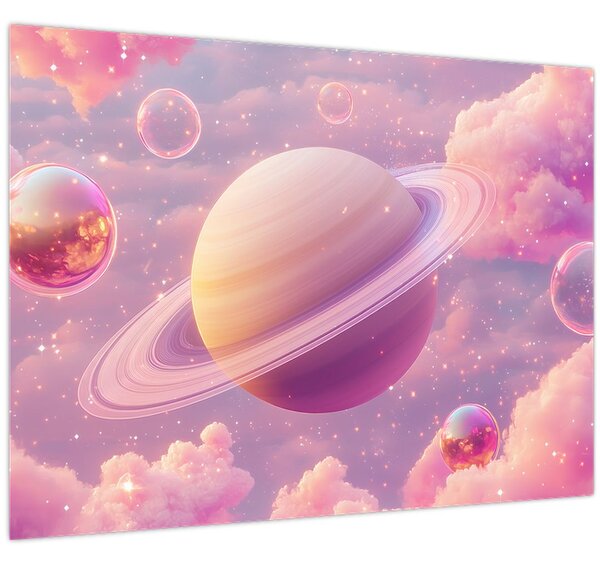 Slika - Ružičasti planet (70x50 cm)