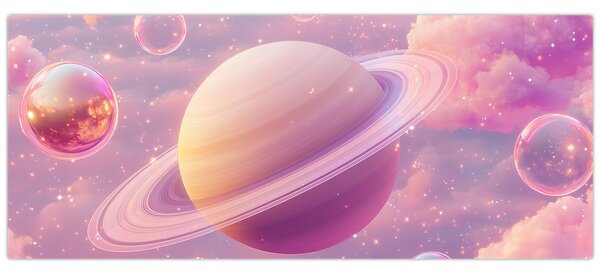 Slika - Ružičasti planet (120x50 cm)