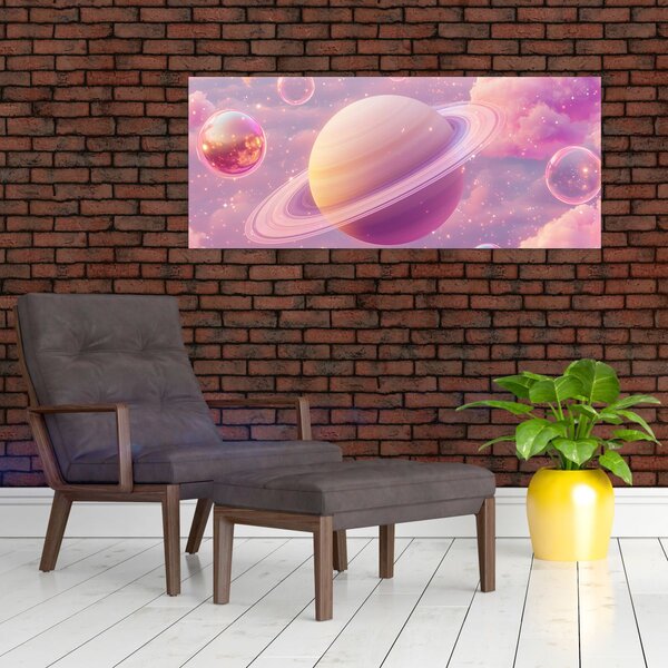 Slika - Ružičasti planet (120x50 cm)