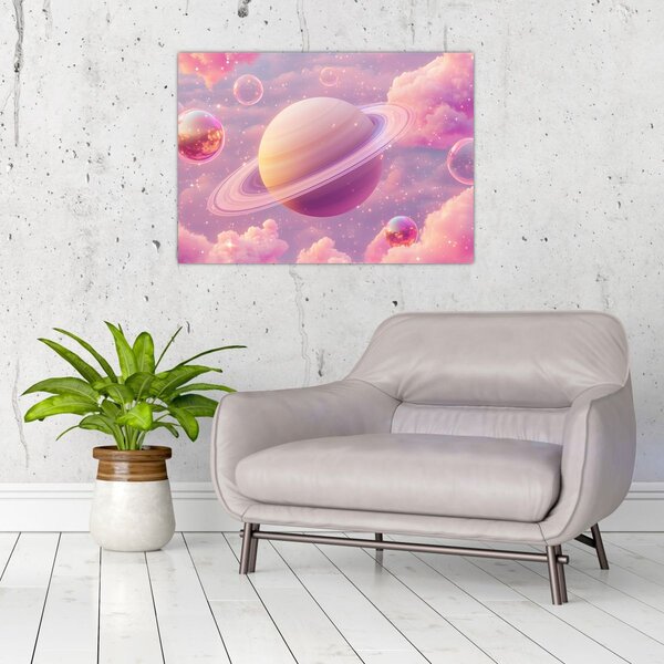 Slika - Ružičasti planet (70x50 cm)