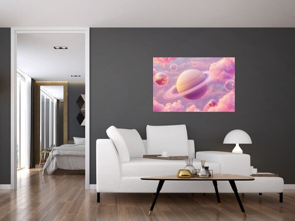 Slika - Ružičasti planet (90x60 cm)