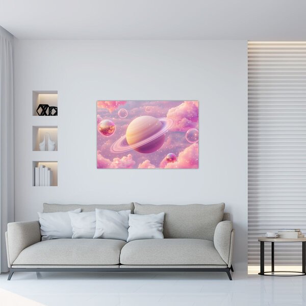 Slika - Ružičasti planet (90x60 cm)