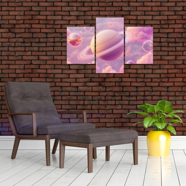 Slika - Ružičasti planet (90x60 cm)