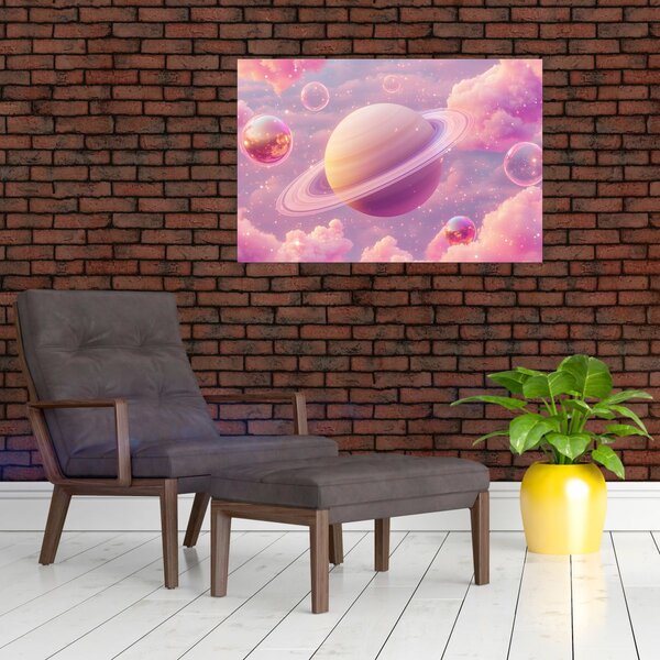 Slika - Ružičasti planet (90x60 cm)