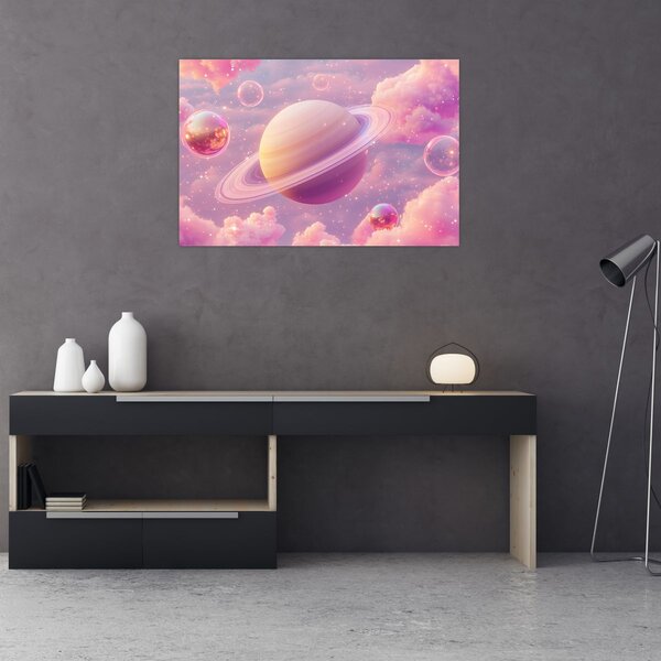 Slika - Ružičasti planet (90x60 cm)