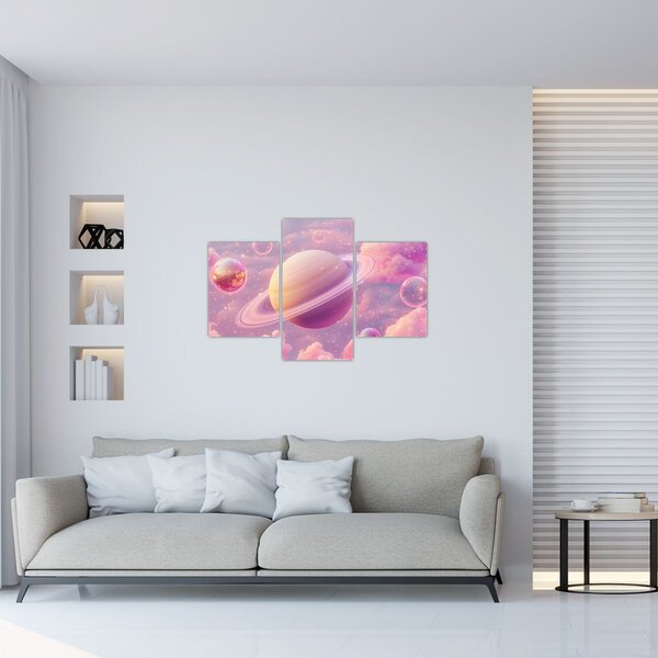 Slika - Ružičasti planet (90x60 cm)