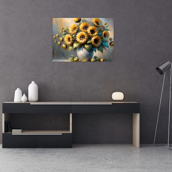 Slika – Vaza sa suncokretima (70x50 cm)