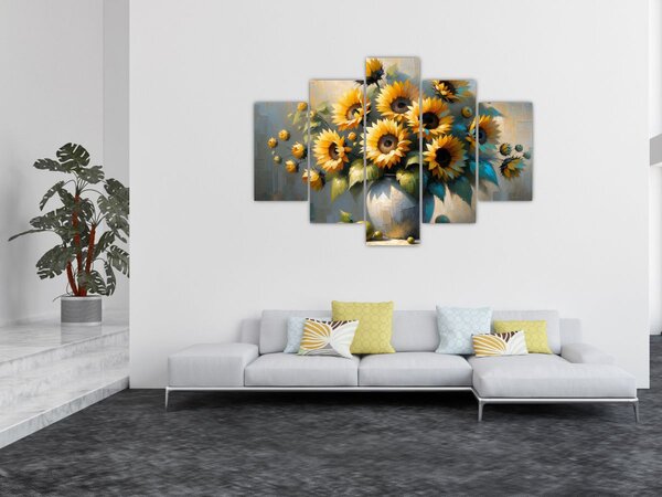 Slika – Vaza sa suncokretima (150x105 cm)