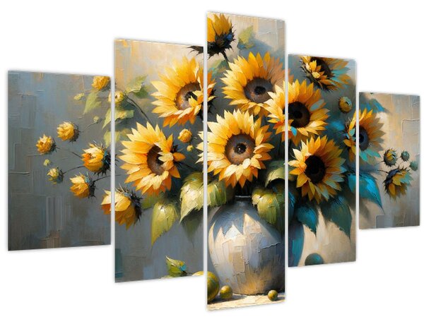 Slika – Vaza sa suncokretima (150x105 cm)