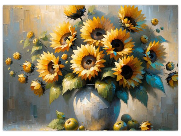 Slika – Vaza sa suncokretima (70x50 cm)