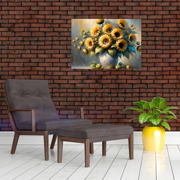 Slika – Vaza sa suncokretima (70x50 cm)