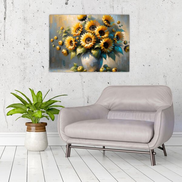 Slika – Vaza sa suncokretima (70x50 cm)