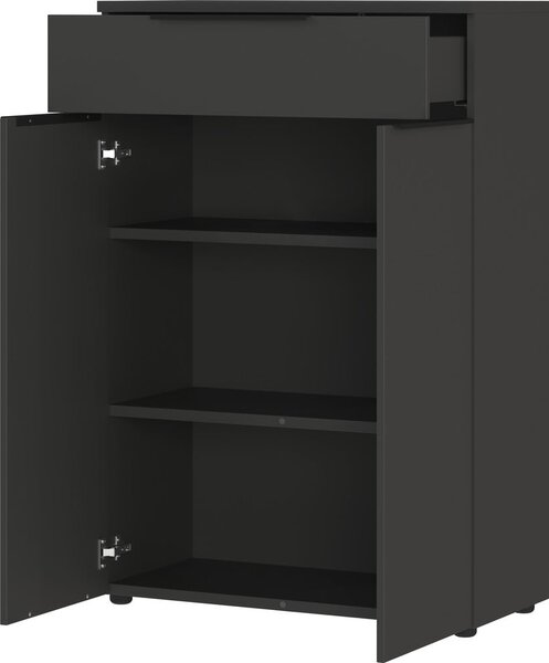 Antracitno siva visoka komoda 81x120 cm Mailand – Germania
