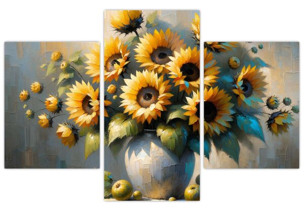 Slika – Vaza sa suncokretima (90x60 cm)