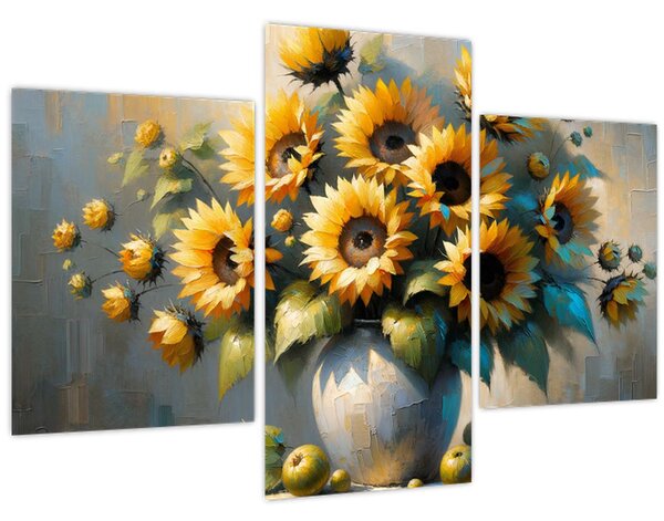 Slika – Vaza sa suncokretima (90x60 cm)