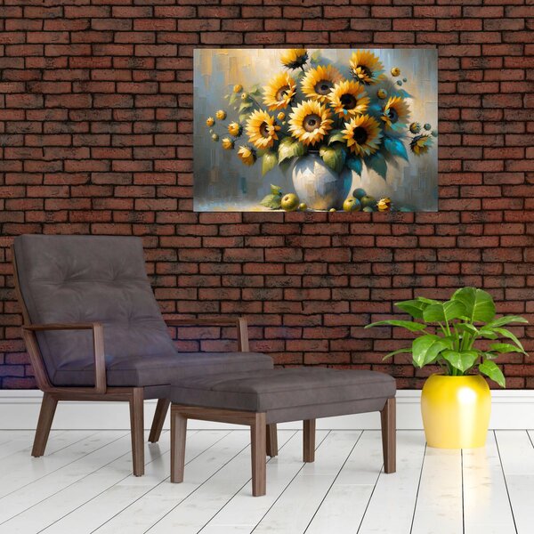 Slika – Vaza sa suncokretima (90x60 cm)
