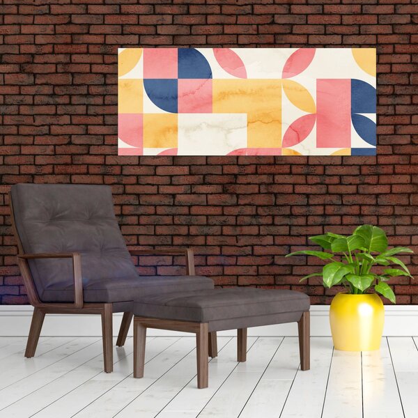 Slika - Apstrakcija s retro uzorcima (120x50 cm)