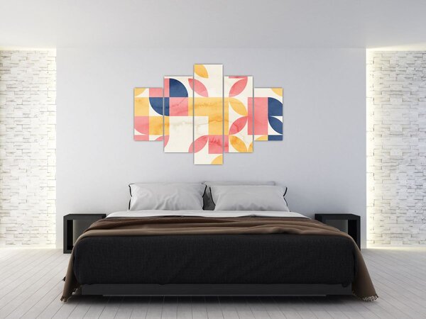 Slika - Apstrakcija s retro uzorcima (150x105 cm)