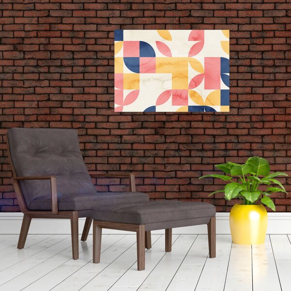 Slika - Apstrakcija s retro uzorcima (70x50 cm)