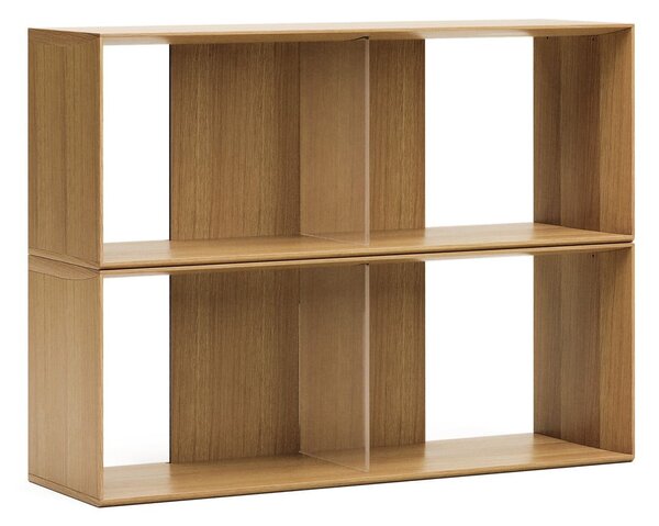 Modularni sustav polica 2 kom u dekoru hrasta u prirodnoj boji 101x76 cm Litto – Kave Home