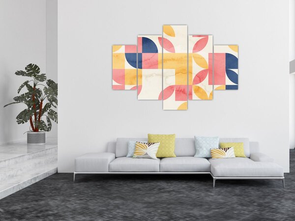 Slika - Apstrakcija s retro uzorcima (150x105 cm)