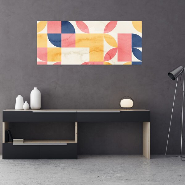 Slika - Apstrakcija s retro uzorcima (120x50 cm)